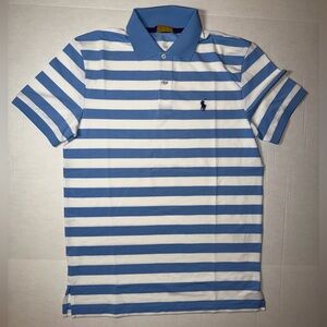Polo by Ralph Lauren White and Blue Striped Polo Shirt